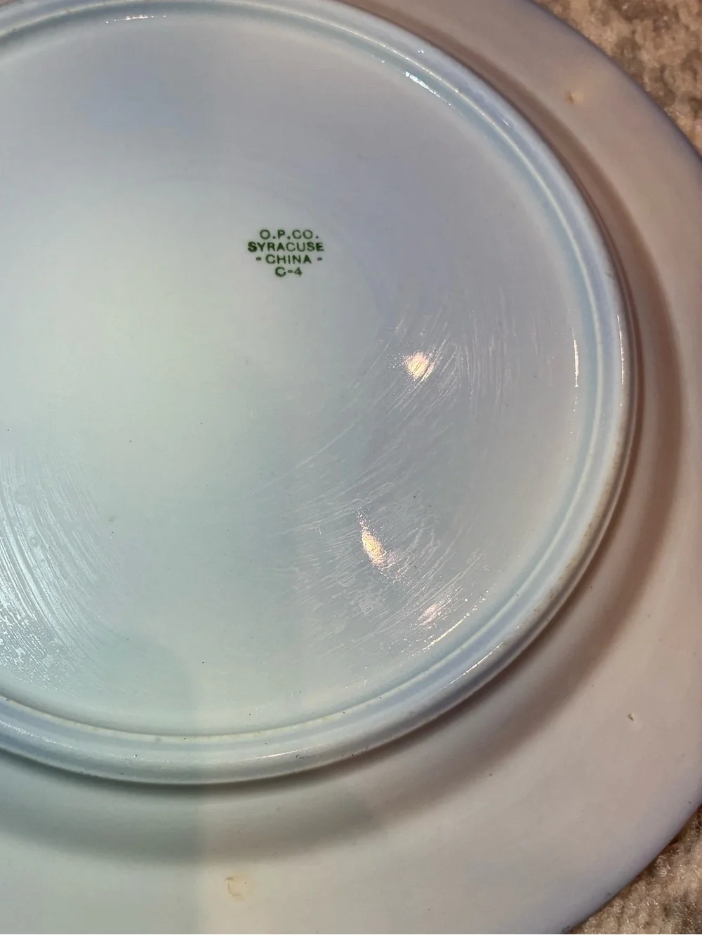 Antique Syracuse China Cobalt Blue & Gold Gilt Plate 10”